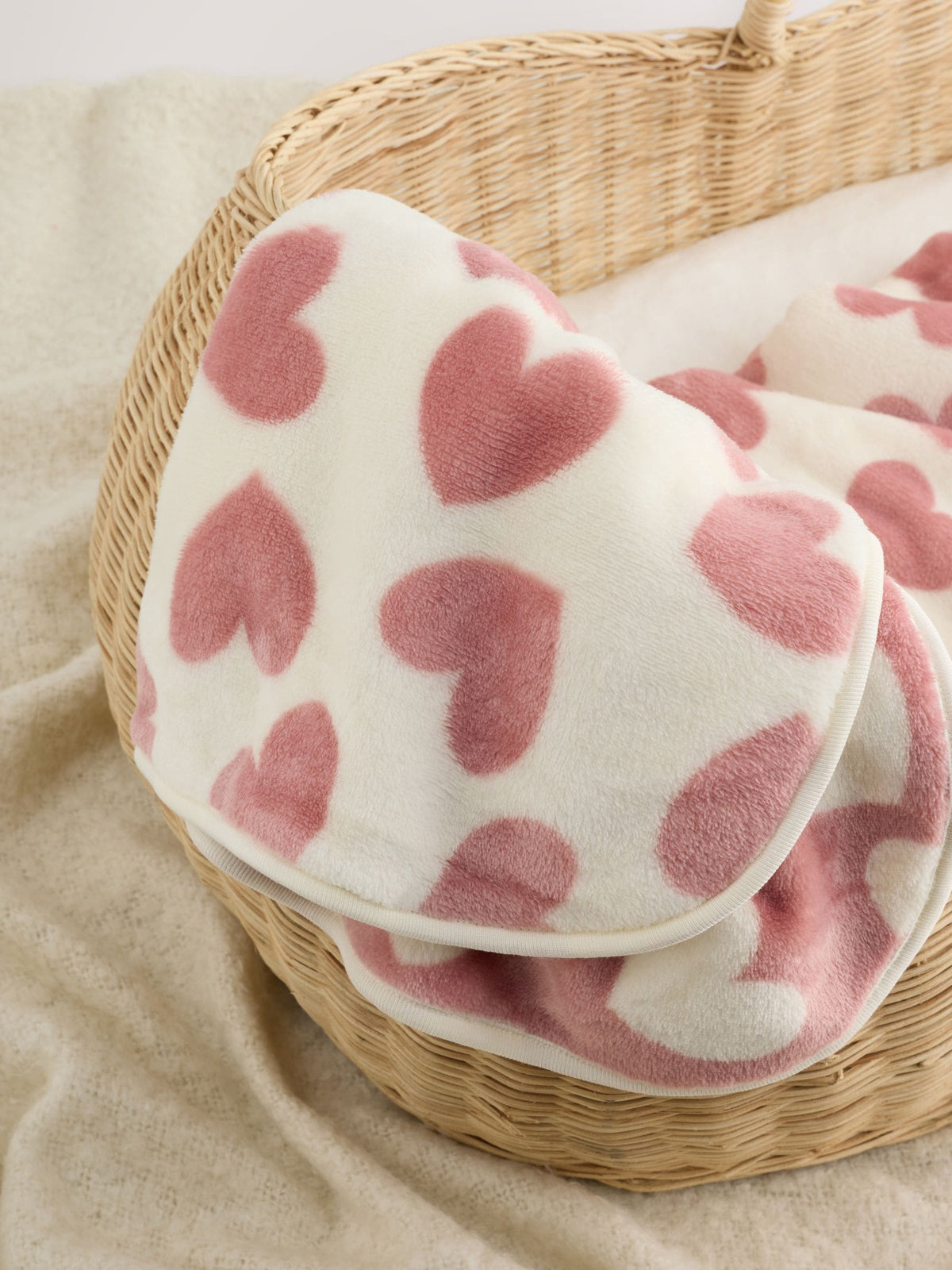 Cream Bear Fleece Baby Blanket 80cm x 70cm