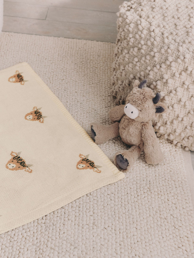 Hamish knitted baby blanket 90x70cm, UK version