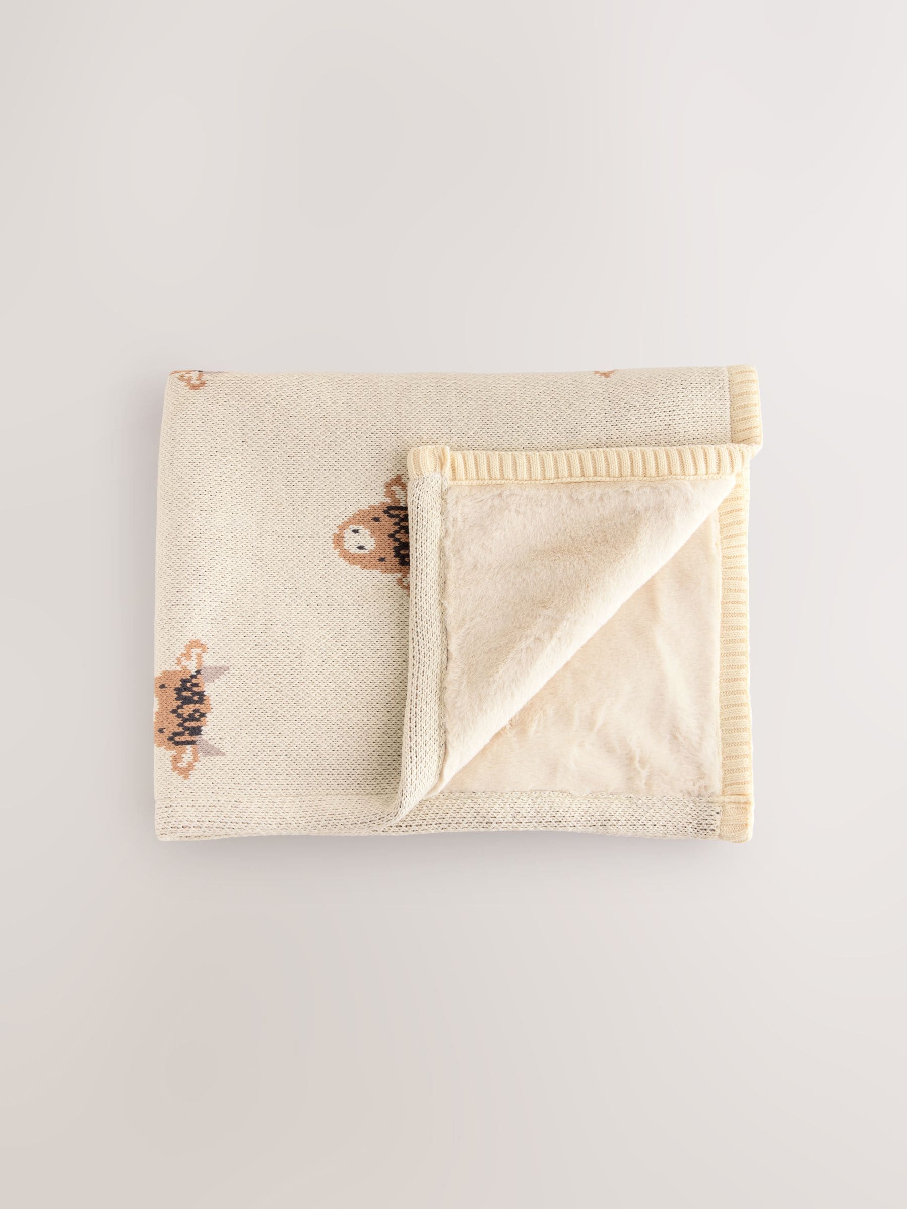 Hamish knitted baby blanket 90x70cm, UK version