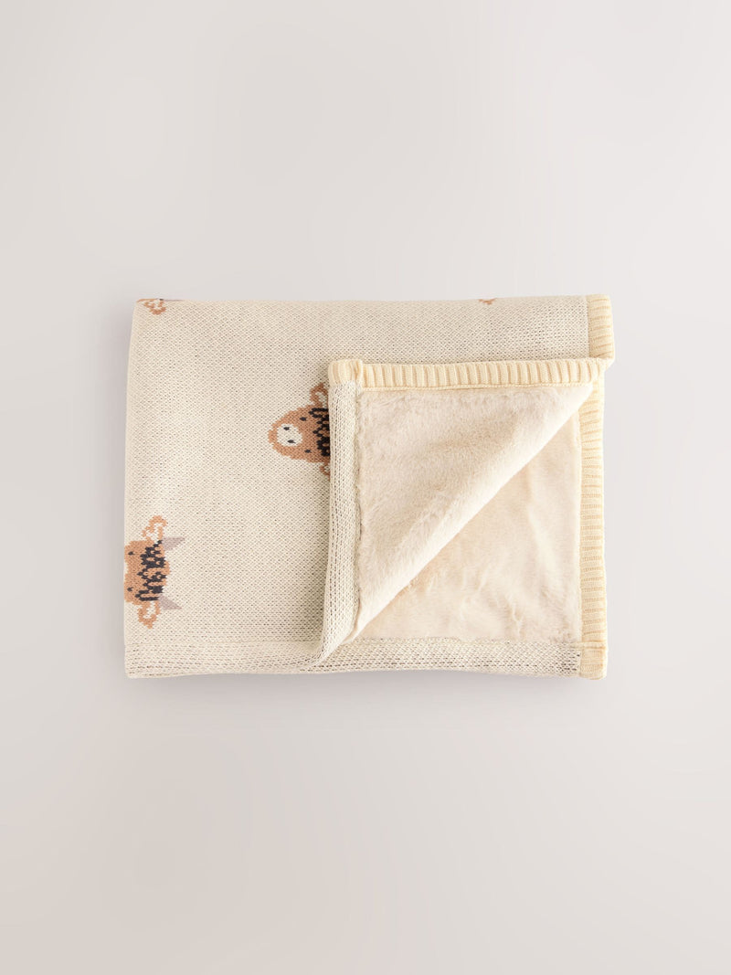 Hamish knitted baby blanket 90x70cm, UK version