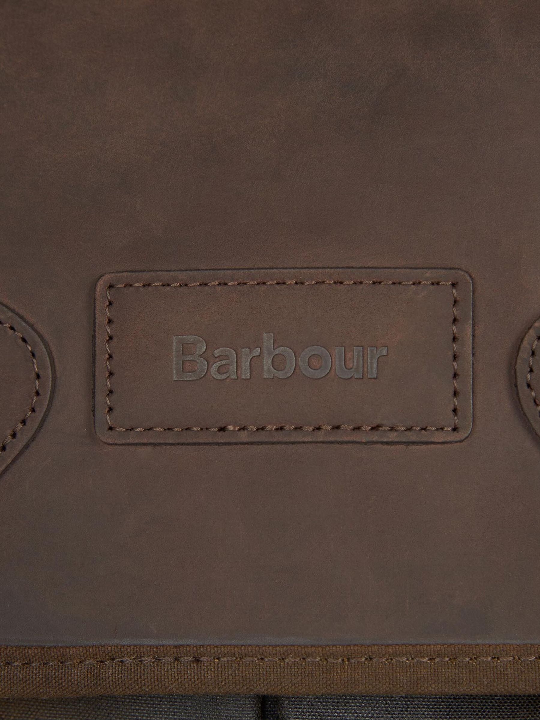Barbour green wax Tarras bag - (British brand)