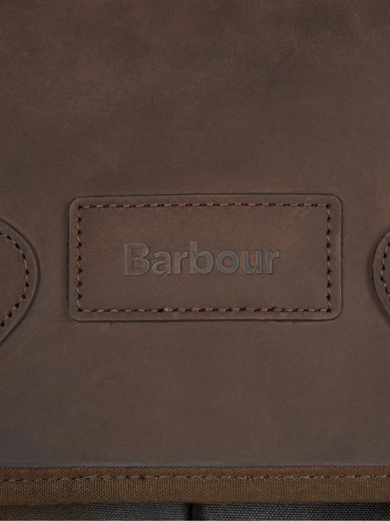 Barbour green wax Tarras bag - (British brand)