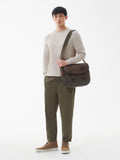 Barbour green wax Tarras bag - (British brand)
