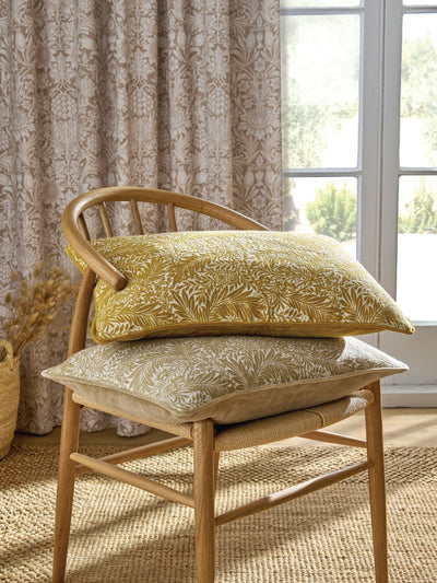 Next William Morris At Home Tumeric Larkspur Cushion 40cm x 60cm- Buy online at McGrocer