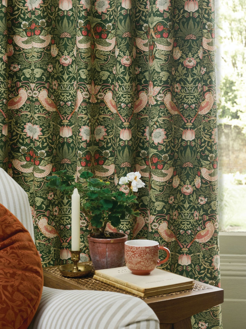 William Morris At Home Strawberry Thief blackout curtains 229x274cm - British product