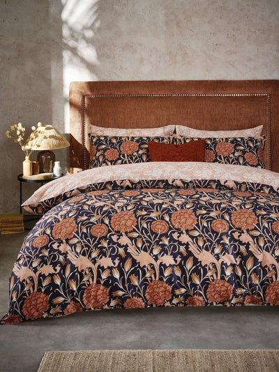 William Morris At Home Copper Wild Tulip Duvet Cover and Pillowcase Set 220 Thre Count