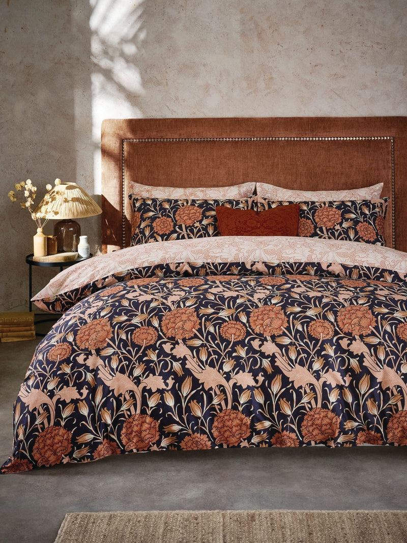 William Morris Copper Wild Tulip duvet cover and pillowcase set (British brand)