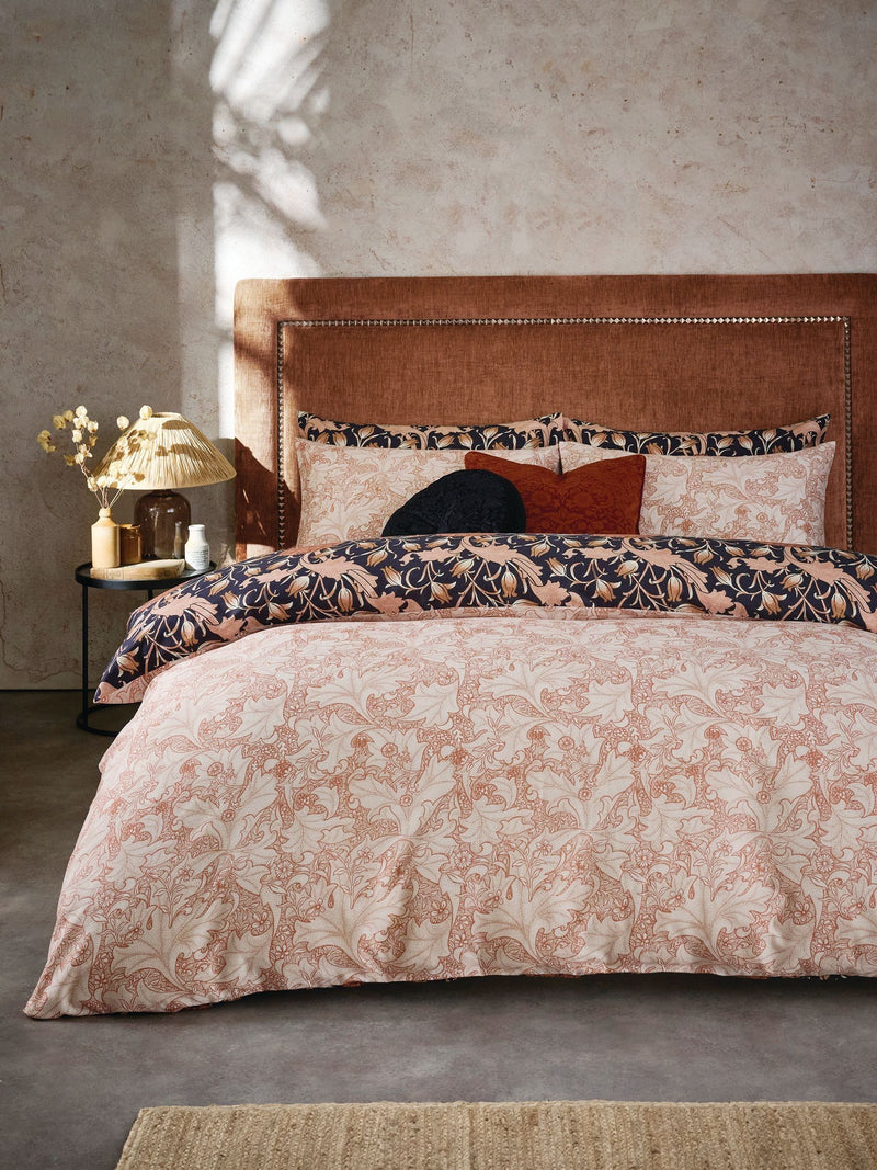 William Morris Copper Wild Tulip duvet cover and pillowcase set (British brand)