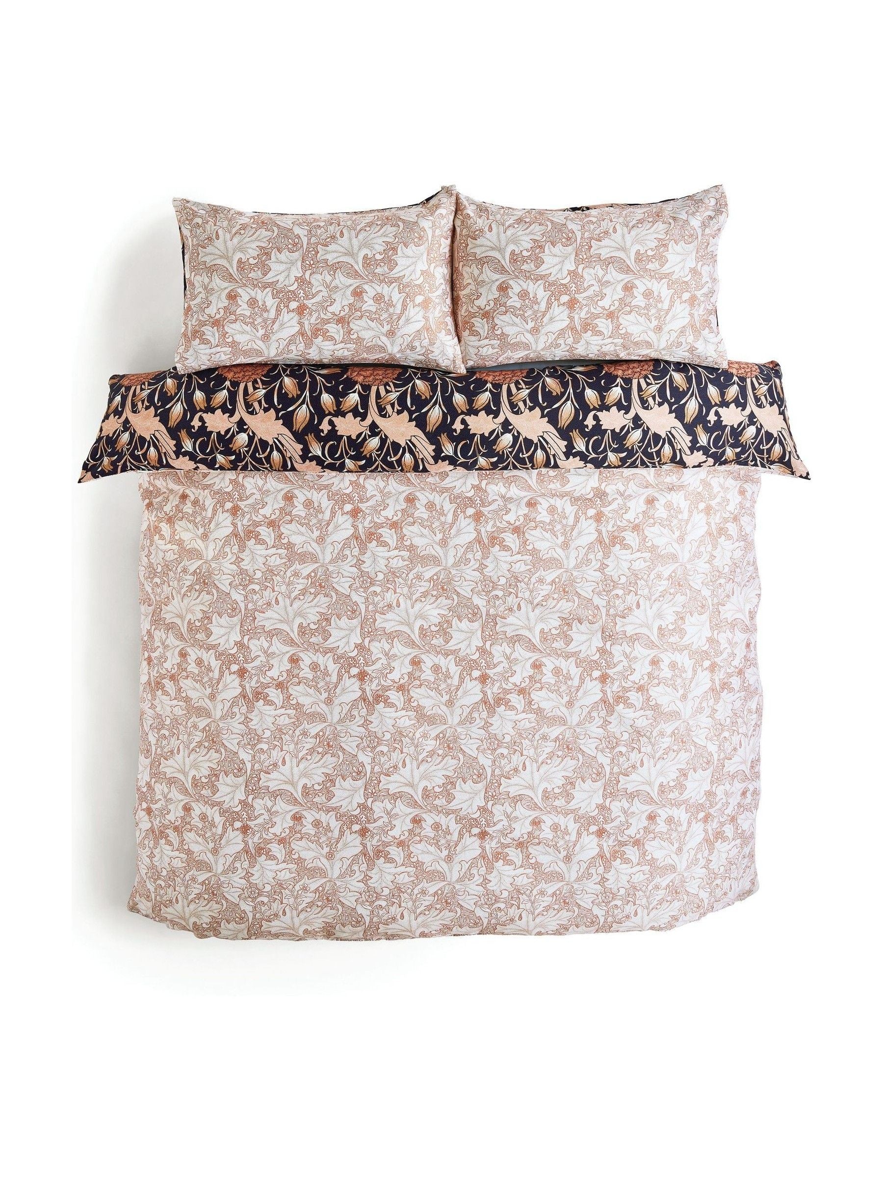 William Morris Copper Wild Tulip duvet cover and pillowcase set (British brand)