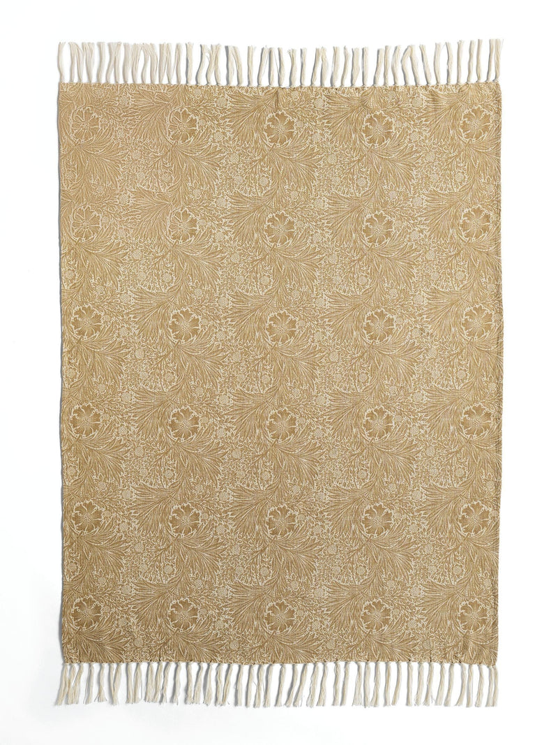 William Morris Marigold cotton throw 130x170cm, UK version
