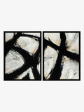 Artko Black Symbology framed art set of 2 (British brand)