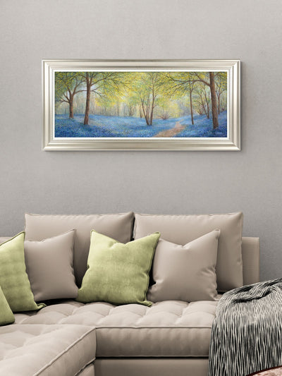 Next Artko Gold Heavenly Blue Vista by Chris Bourne Framed Art, 51cm x 111cm- Buy online at McGrocer
