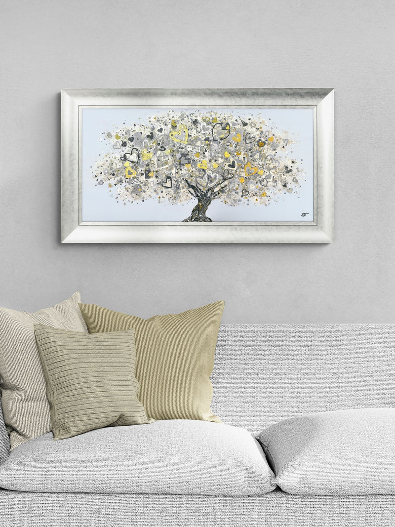 Artko Twilight Heart Tree framed art 52x92cm - British product