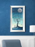 Artko Silver Moon and Stars II framed art 92cm x 52cm - British product