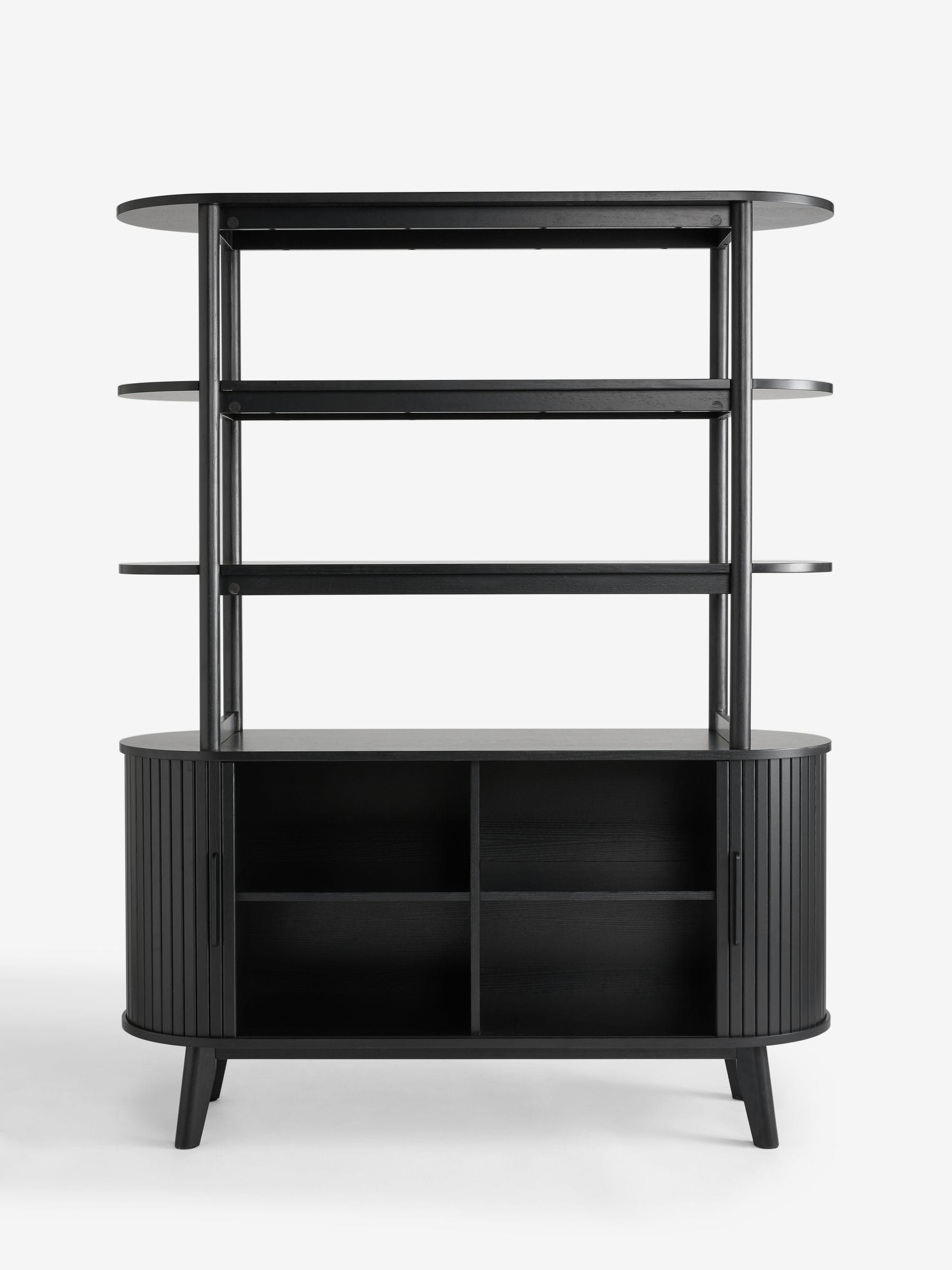 Black Hyde tambour door storage shelf, British brand