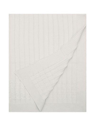 Next Emile Et Rose Natural Cable Knit Baby Cotton Blanket 75cm x 75cm- Buy online at McGrocer