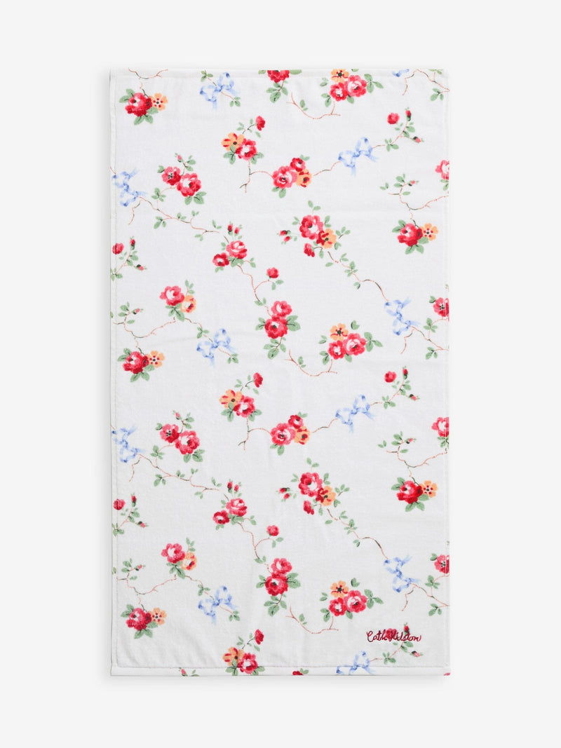Cath Kidston floral rose and bows cotton velour towel - British product