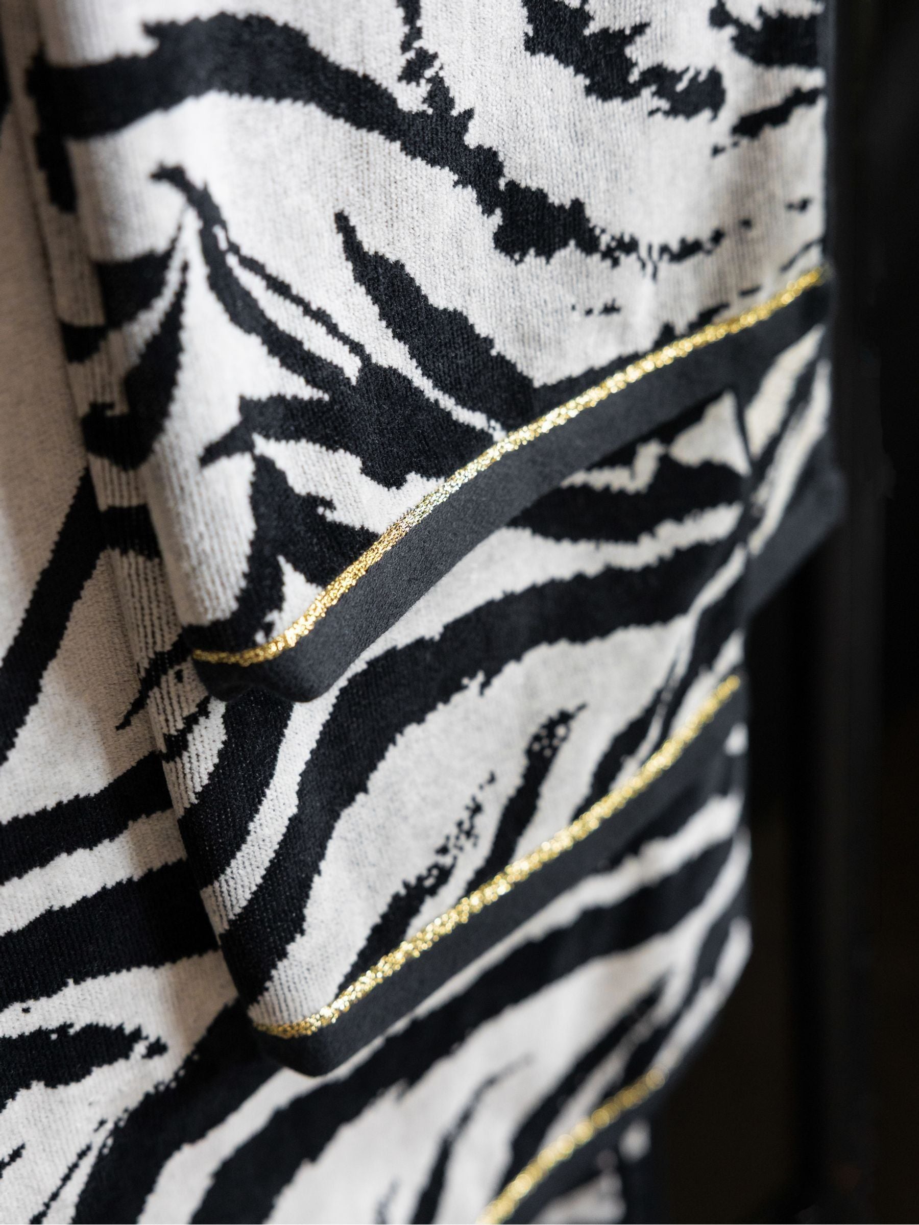 Rockett St George Dirty Zebra cotton velour towel, UK version