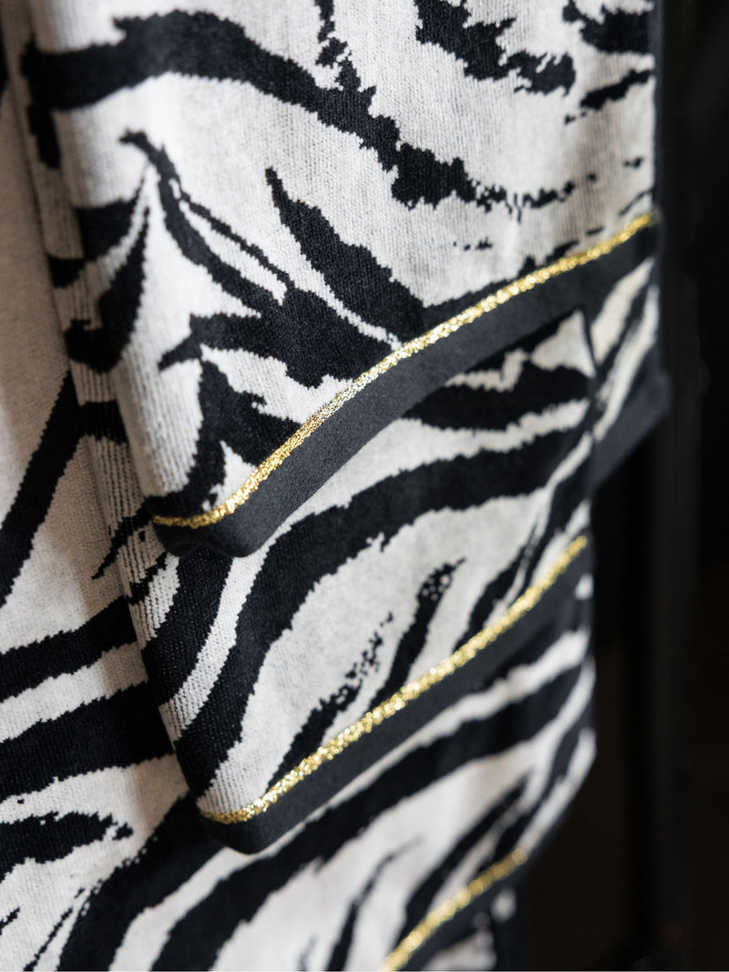 Rockett St George Dirty Zebra cotton velour towel, UK version