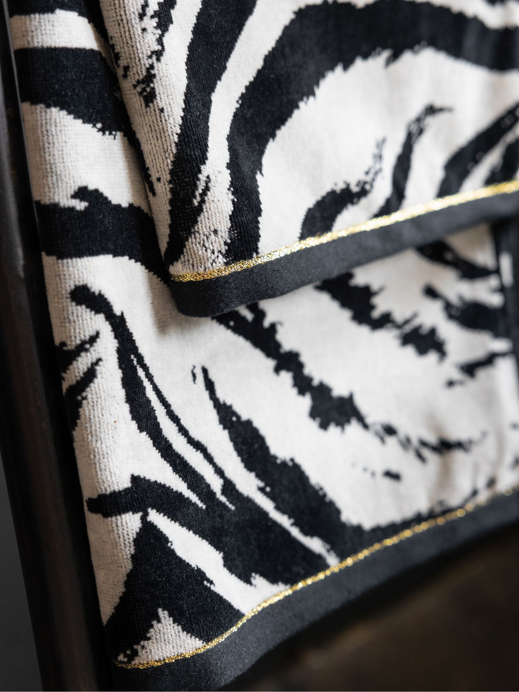 Rockett St George Dirty Zebra cotton velour towel, UK version