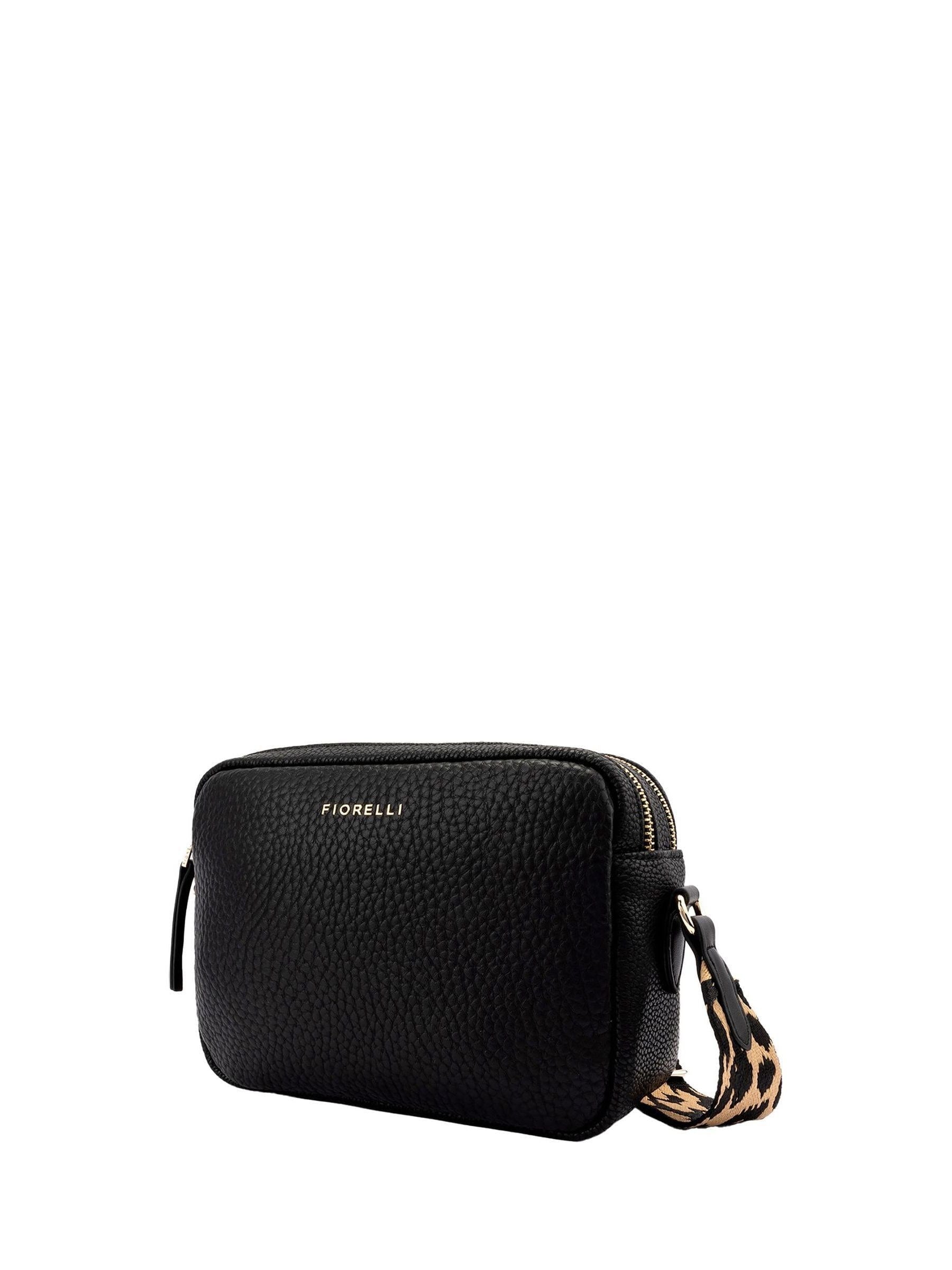 Fiorelli black Effie webbed cross-body bag (British brand)