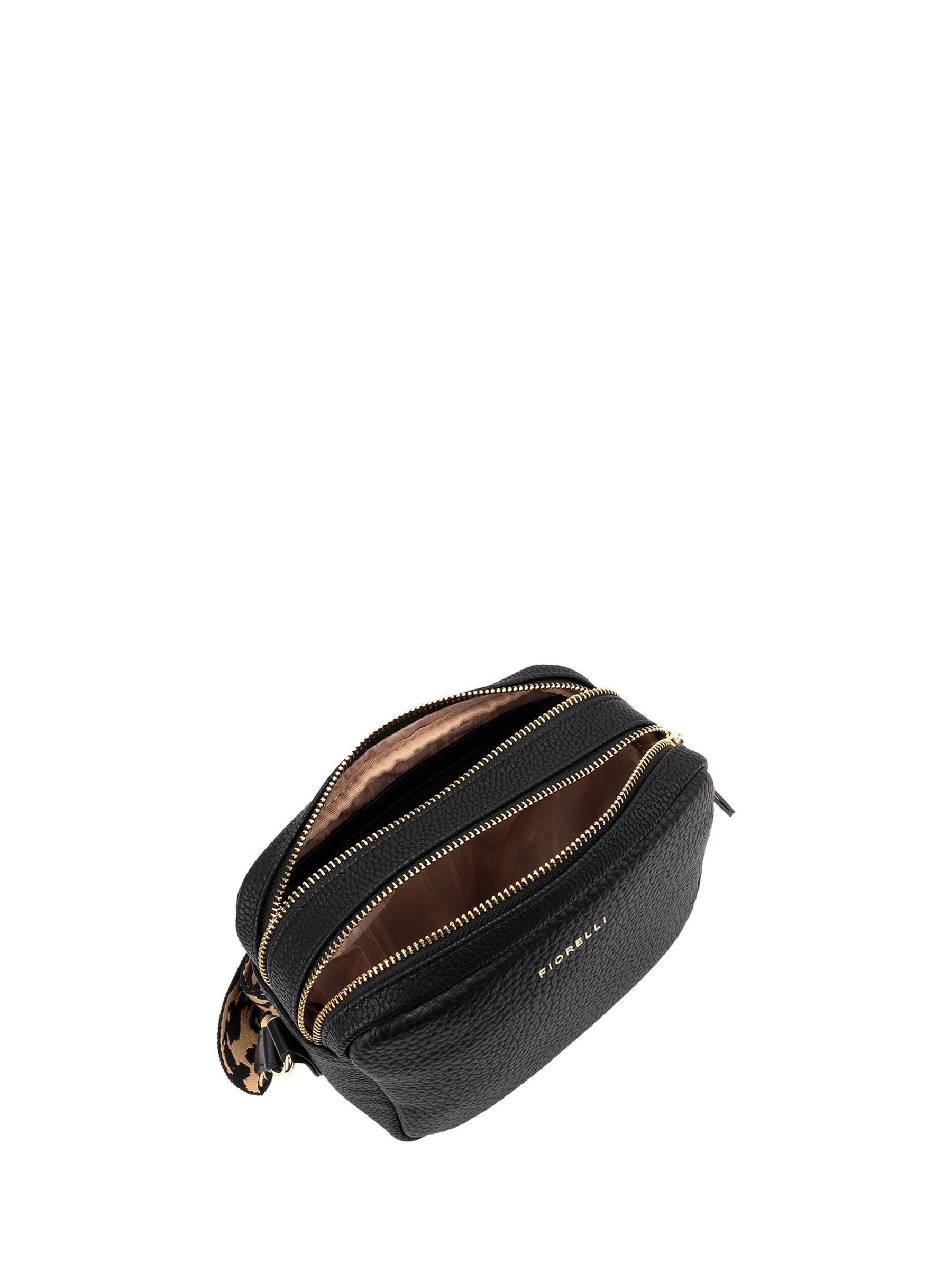 Fiorelli black Effie webbed cross-body bag (British brand)