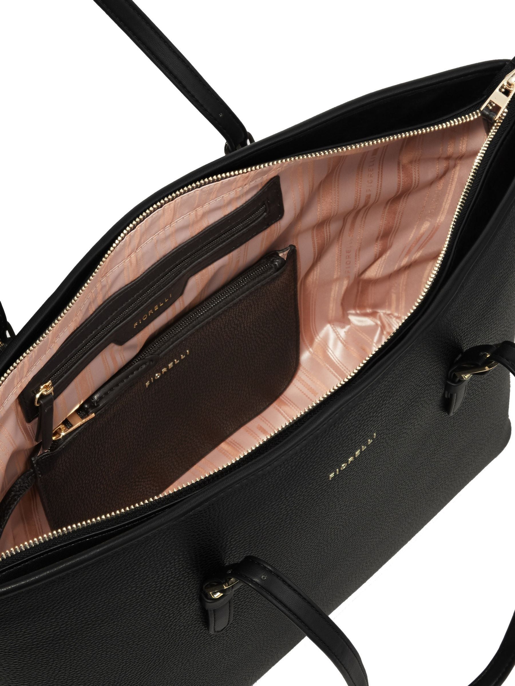 Fiorelli black Etta buckle tote bag, UK version