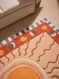 MADE.COM Orange Soteria wool tufted rug - British product