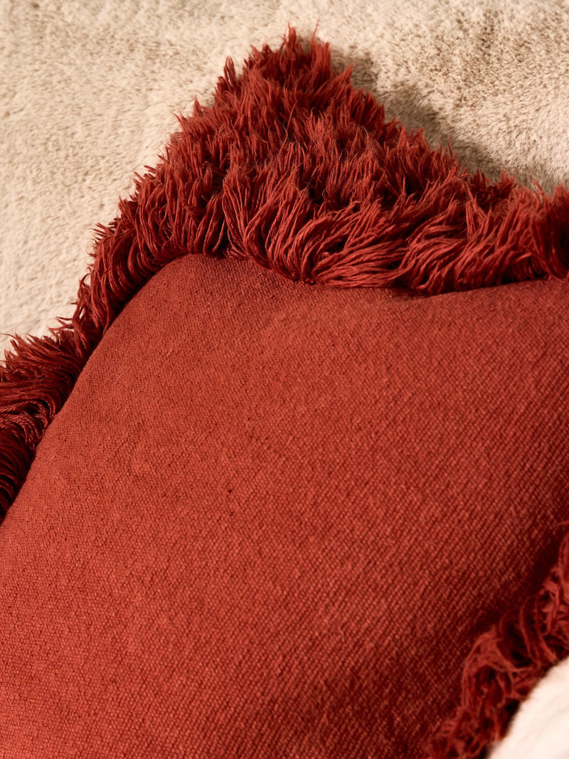 MADE.COM Rust Nera Tufted Cushion 45cm, imported from the UK