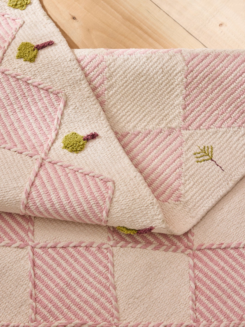 Cath Kidston Pink Diamond flat weave rug (British brand)