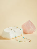 Estella Bartlett Pale Gold Tone Amazonite Paperlink Luck Necklace - British product
