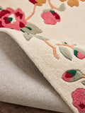 Cath Kidston wool tufted rug in rose and bows design, imported from the UK