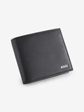 BOSS Randy black leather billfold wallet, UK version