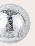 Laura Ashley set of 3 silver glass lit Christmas ornaments, UK version