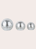 Laura Ashley set of 3 silver glass lit Christmas ornaments, UK version