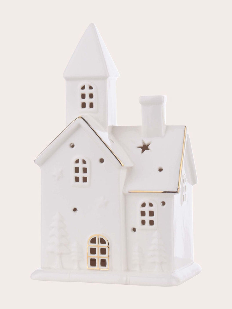 Laura Ashley pre-lit white ceramic house ornament - British product