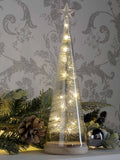 Laura Ashley pre-lit glass Christmas tree ornament 30cm, imported from the UK