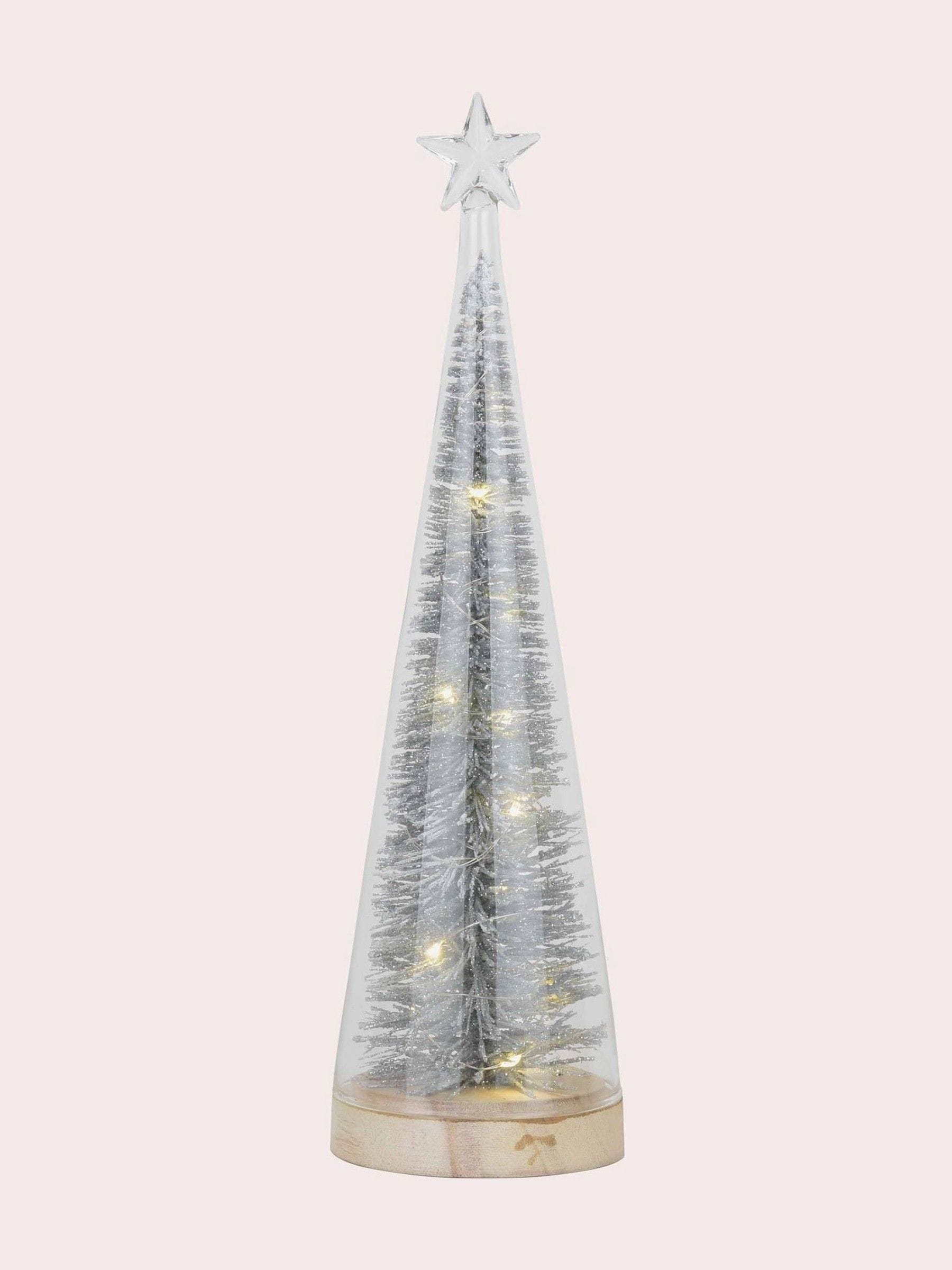 Laura Ashley pre-lit glass Christmas tree ornament 30cm, imported from the UK