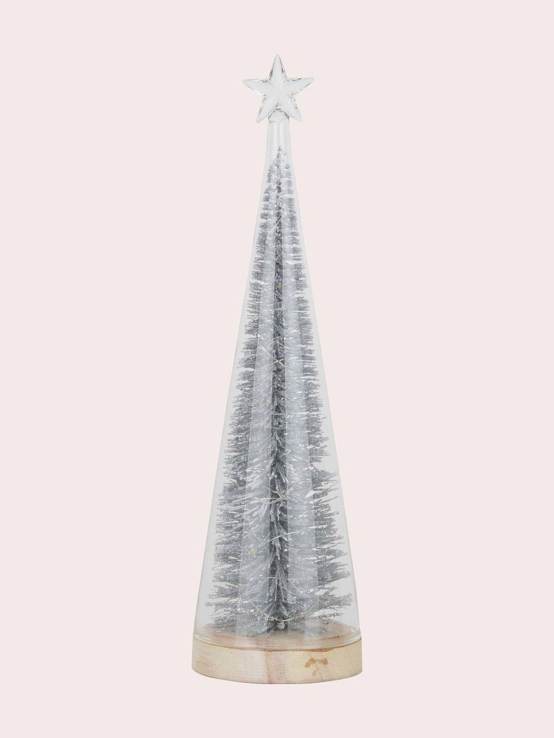 Laura Ashley pre-lit glass Christmas tree ornament 30cm, imported from the UK