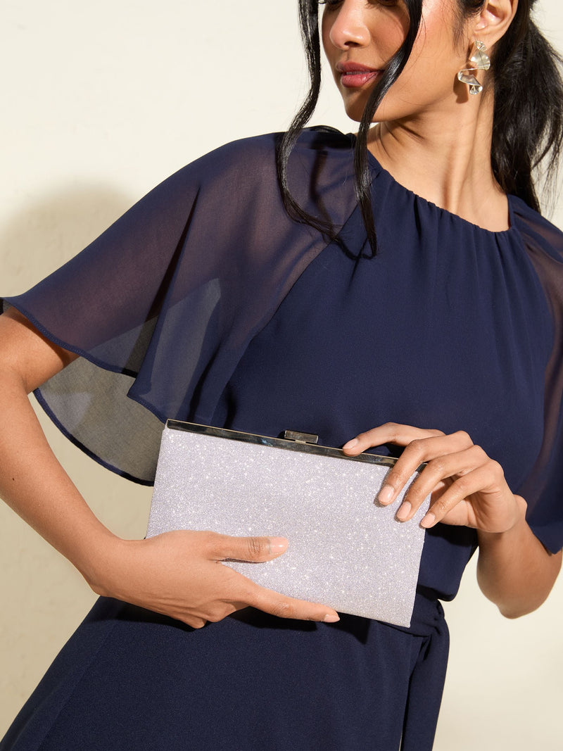 Friends Like These silver occasion clutch bag - British product