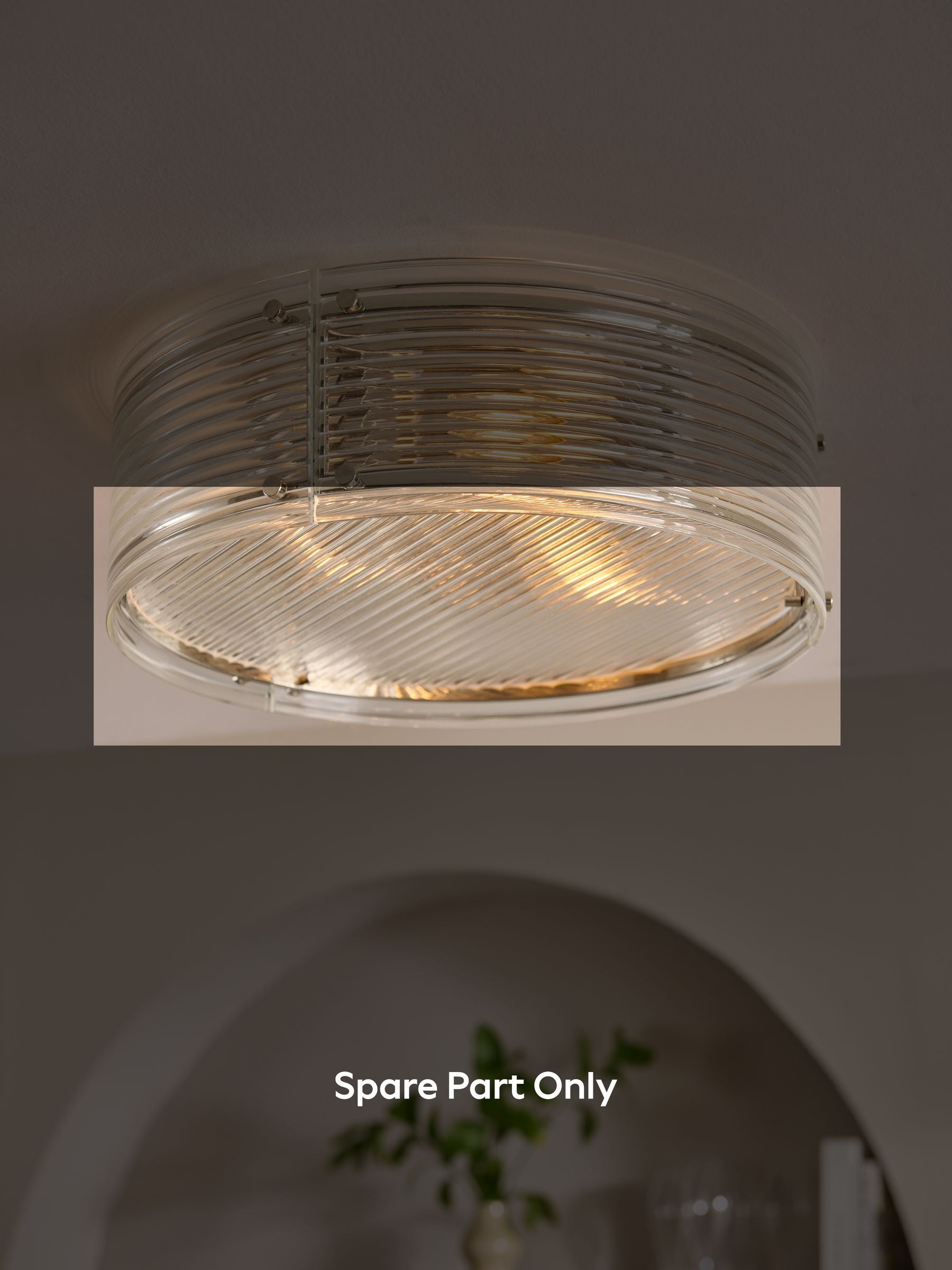 Carlton clear glass flush bottom spare part, UK version