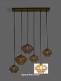 Luca pendant glass shade amber orange 22cm, imported from the UK