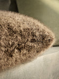 Faux fur cushion brown 50x50cm, imported from the UK