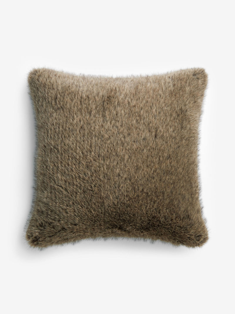 Faux fur cushion brown 50x50cm, imported from the UK