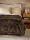 Brown Bear faux fur throw - British product