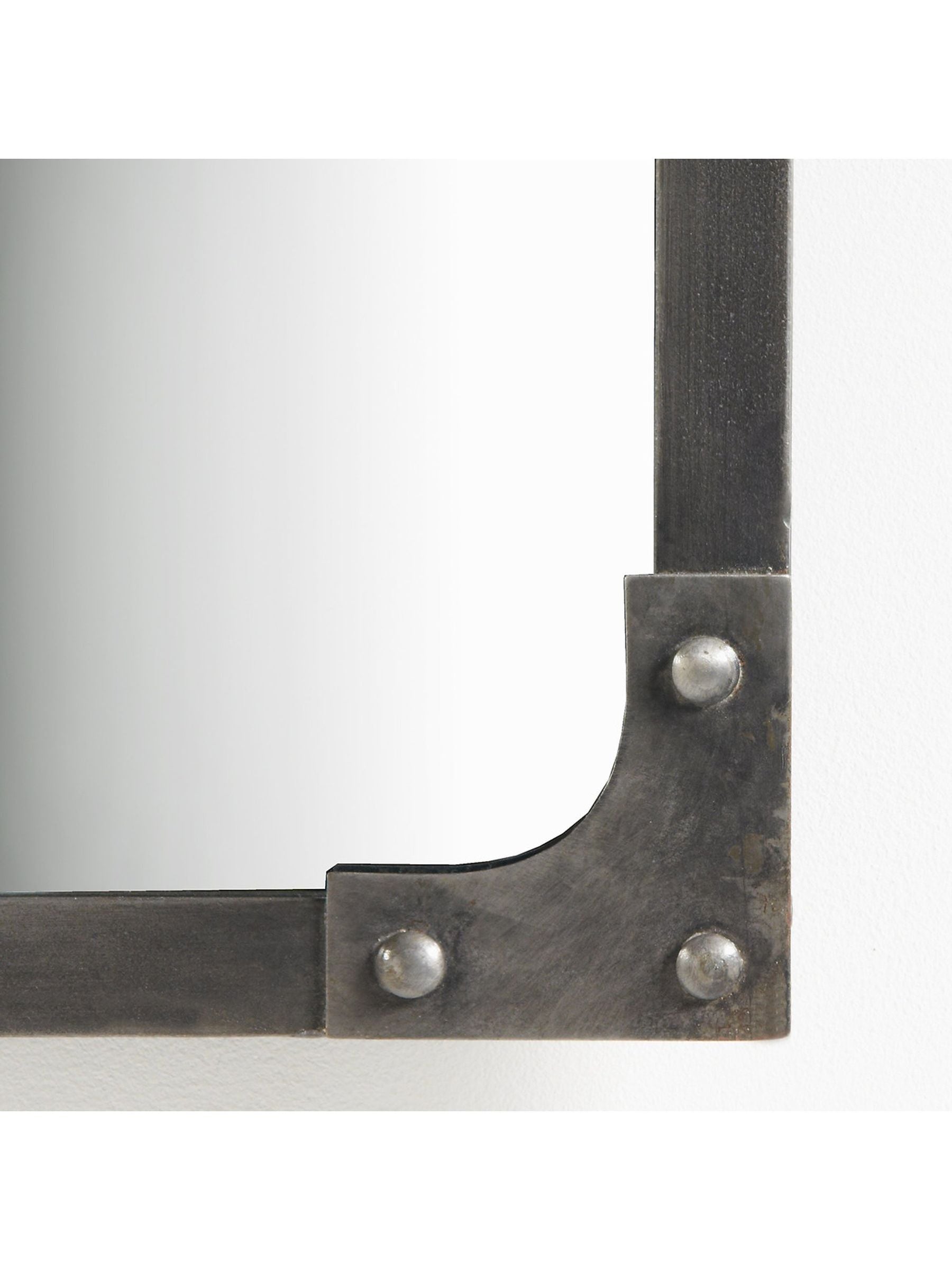 La Redoute Intérieurs brushed metal industrial mirror 120x100cm, UK version