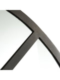 La Redoute Intérieurs brushed metal Lenaig arched industrial mirror 110 x 170cm, UK version