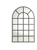 La Redoute Intérieurs brushed metal Lenaig arched industrial mirror 110 x 170cm, UK version