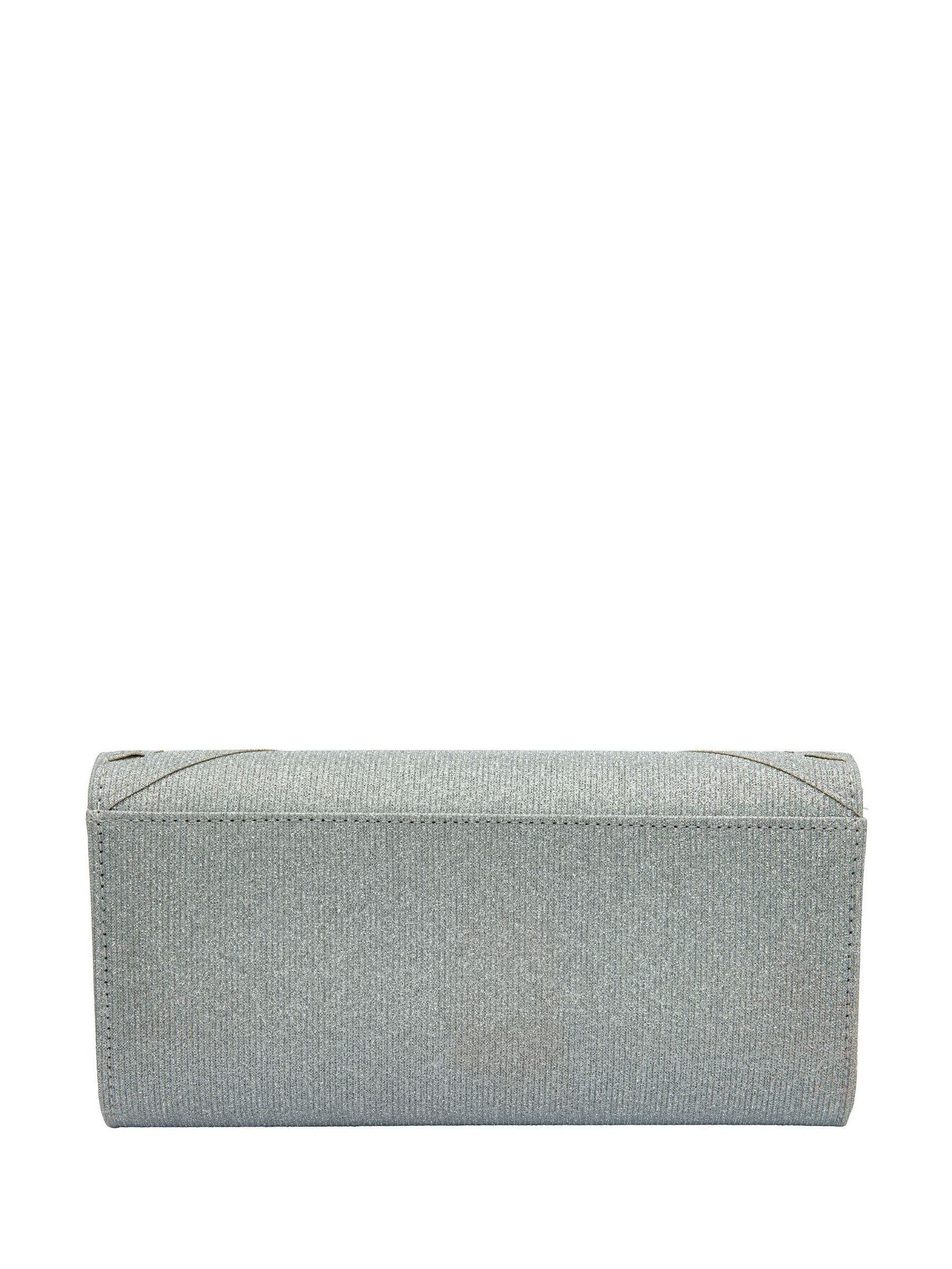 Lotus silver clutch bag with chain, imported from the UK
