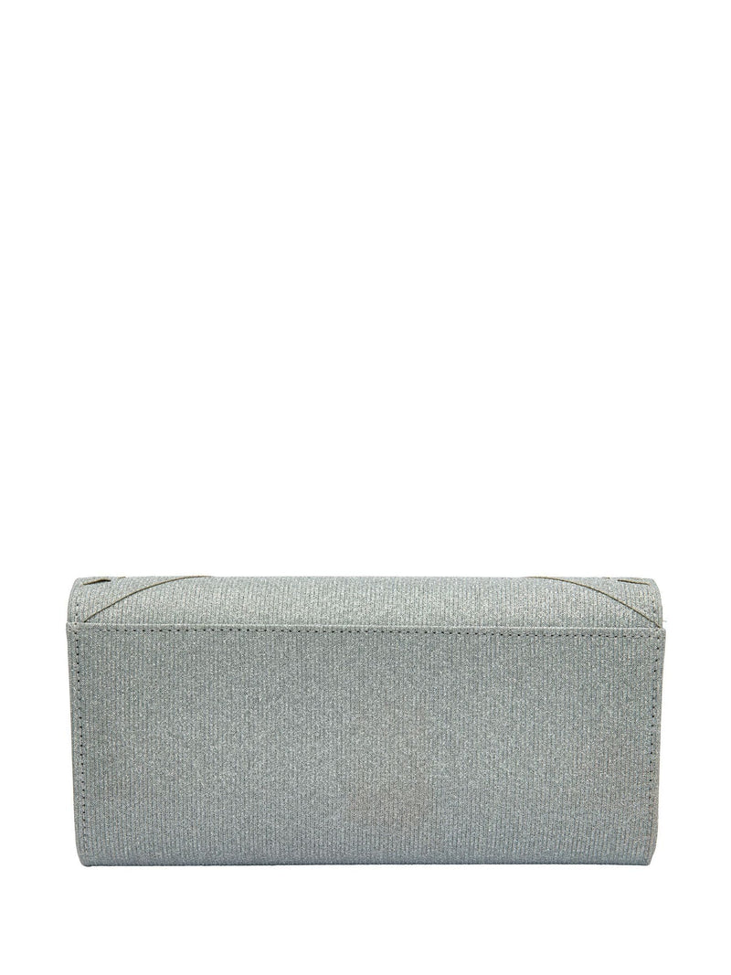Lotus silver clutch bag with chain, imported from the UK